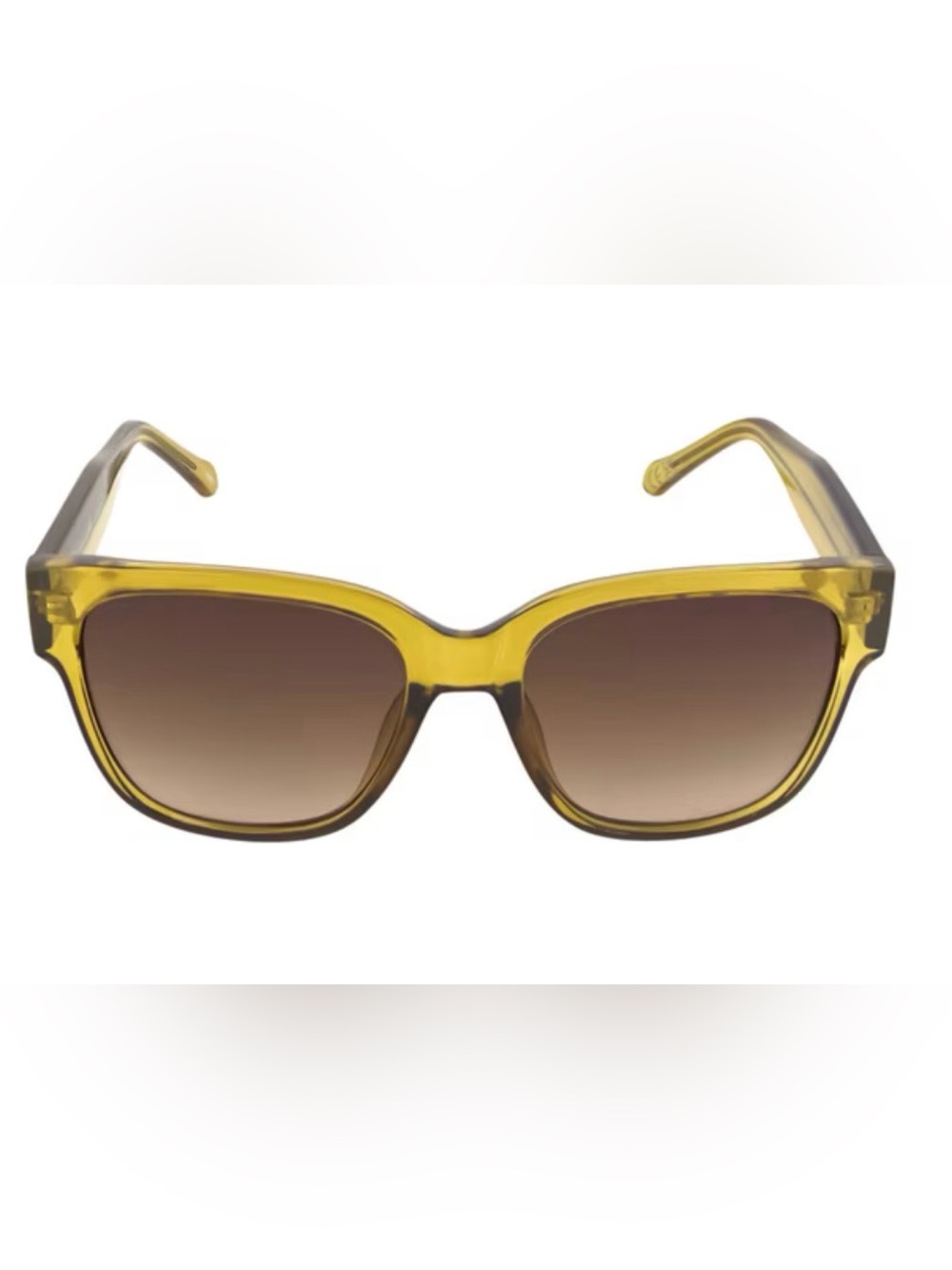 NWT Fossil Olive Green Square Sunglasses X82743